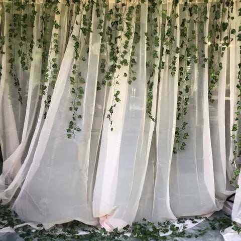 25 meters Ivy garland / Leaf garland - 2 m long Green