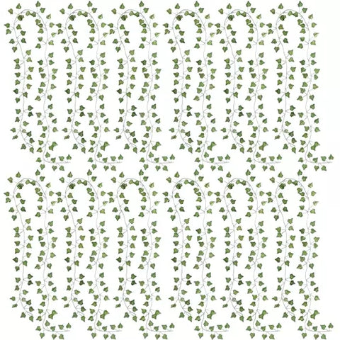 25 meters Ivy garland / Leaf garland - 2 m long Green