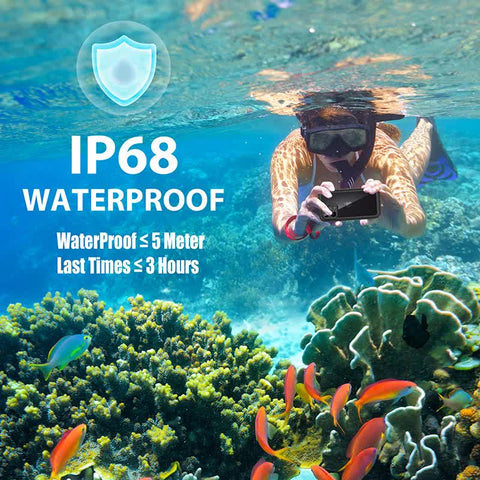 IP68 Waterproof Case for iPhone 15 14 13 12 11 Pro Max XS Max XR 7 8 RedPepper Transparent Protection Diving Underwater Swimming Outdoor Sports RD with Strap RD with Strap i-Phone 15