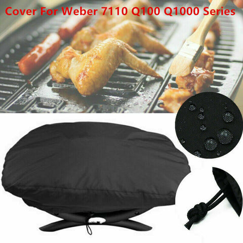 210D Grill Cover for Weber Q1200 and 1000 Gas Grills, Fits Q1200, Q1400, Q1000, Q100, Q120, Baby Q Models, Anti-UV..DEBUNS