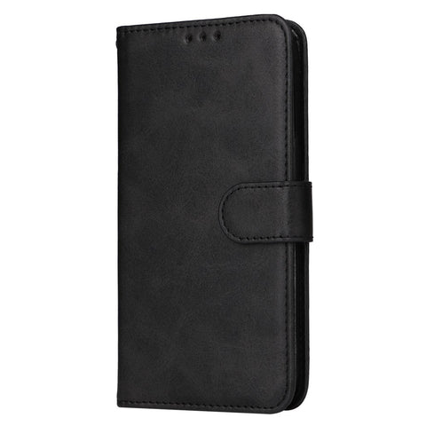SKALO Samsung A55 5G PU Leather Wallet Case - Multiple Colors Black