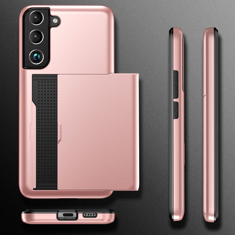 Samsung Galaxy S22 Case Card Slot Rose Gold