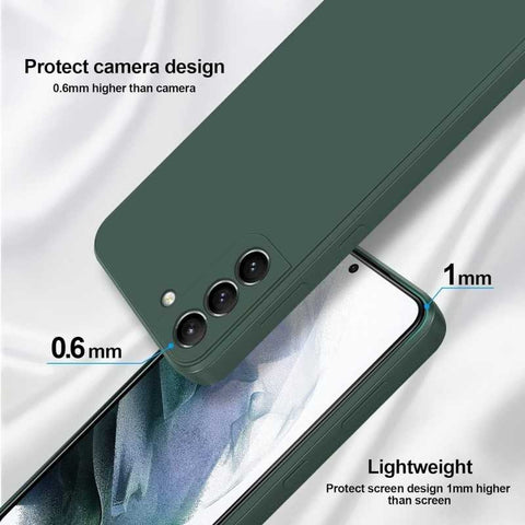 Samsung S23 Rubberized Matte Green Case Camera Protection Liquid - Green