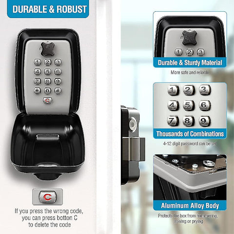 Waterproof key box wall mounted outdoor key box safe key box wall mounted key cabinet