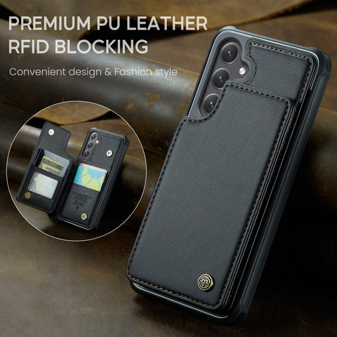 CASEME Samsung Galaxy S25 Case RFID Stand Black_OF 63
