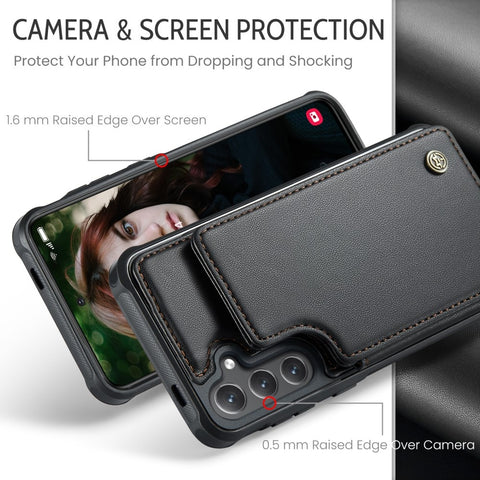 CASEME Samsung Galaxy S25 Case RFID Stand Black_OF 63
