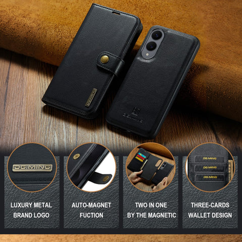 DG.MING 2-in-1 Magnetic Wallet Samsung Galaxy S25 Edge Black_max