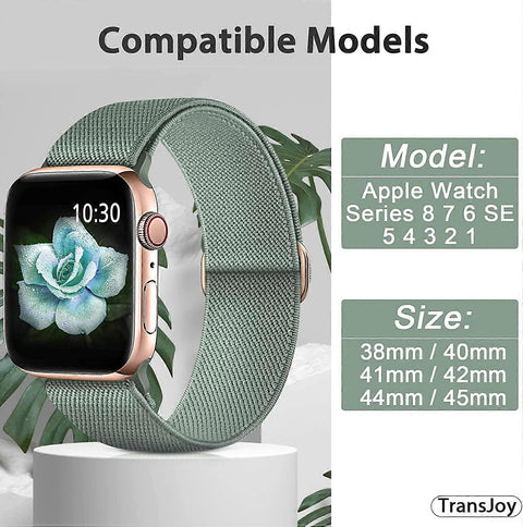 5-pack Nylon Stretch Band Compatible with Apple Watch 42mm 44mm 45mm Women Men, Fabric Elastic Bracelet Solo Loop Band for iWat—max
