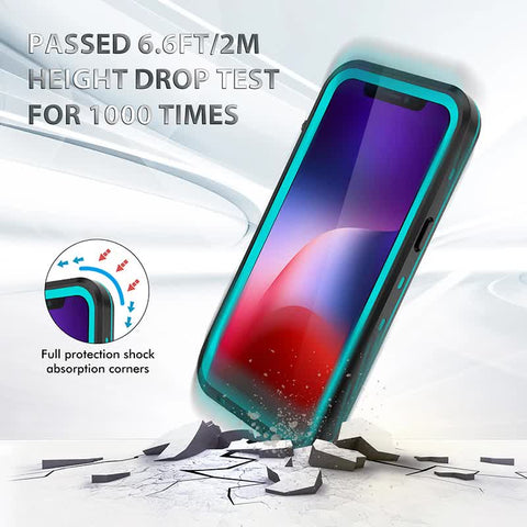 IP68 Waterproof Case for iPhone 15 14 13 12 11 Pro Max XS Max XR 7 8 RedPepper Transparent Protection Diving Underwater Swimming Outdoor Sports BK with Strap BK with Strap i-Phone 14 Pro Max