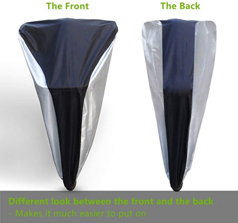 Bicycle cover for outdoor storage, cover/bike storage for mountain bikes. —XL,200*70*110CM,Silver and black,