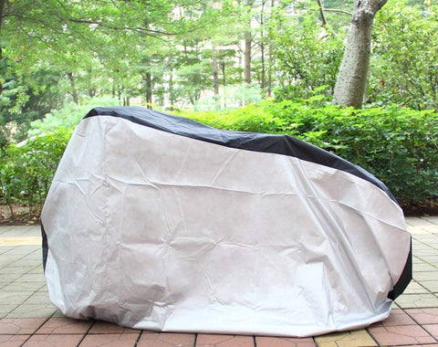 Bicycle cover for outdoor storage, cover/bike storage for mountain bikes. —XL,200*70*110CM,Silver and black,