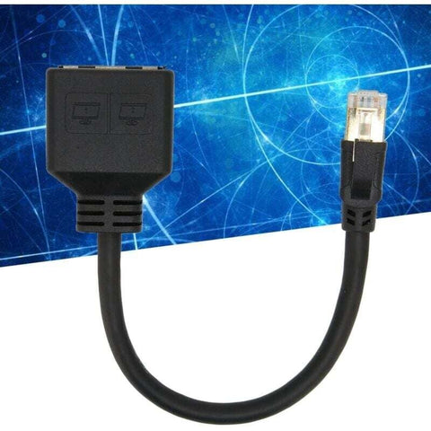 RJ45 Splitter Adapter, 1 to 2 Port RJ45 Network Ethernet Adapter Splitter, CAT8 Network Cable Splitter Adapter for Home Office,
