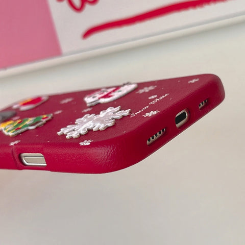 iPhone 16 Pro Max Christmas Series Frosted PC Hybrid TPU Case Cover_tfrf 3D Christmas