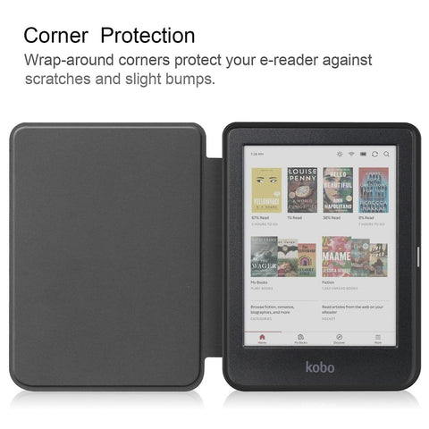Caster Leather Case for KOBO Clara Colour / BW LGL Black