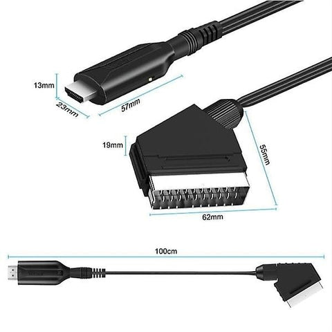 SCART to HDMI Converter - All-in-one SCART to HDMI Adapter 1080P, Easy Plug and Play