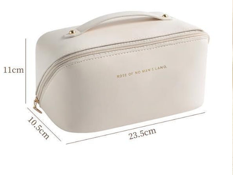 Black Spacious Toiletry Bag for Travel, Makeup Bag