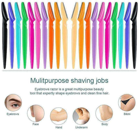 6-pack Eyebrow and Beard Trimmer Knife, MultiColor
