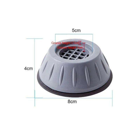 Washing Machine Vibration Dampers, Grey, 4-Pack, Compatible with Bosch Samsung LG