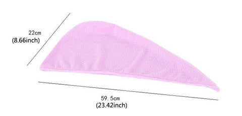 Microfiber Hair Turban Towel, Purple