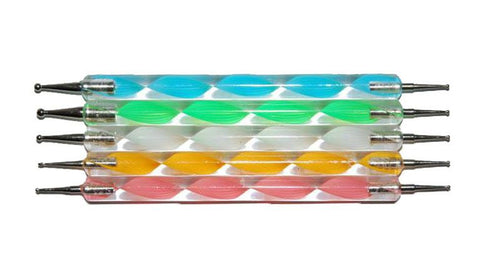 5pcs nail art dotting tool pens, MultiColor