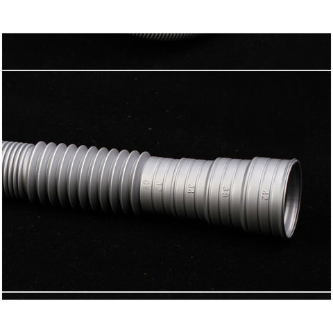 Washing Machine Drain Hose Corrugated Plastic Extension Tube Grey, 2M