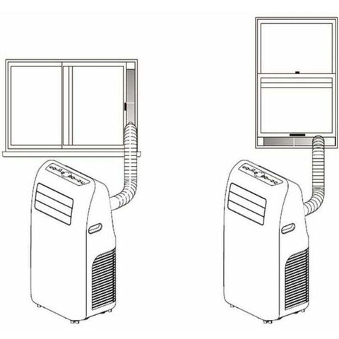 2 Pack Adjustable Window Seal Plates for Portable Air Conditioner, 55 to 110cm Opening 7.5 to 20cm