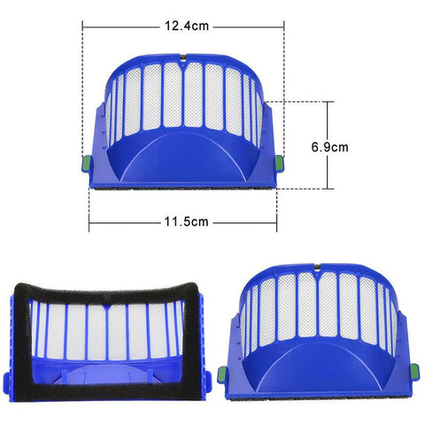 3 Pack HEPA Filters Compatible with iRobot Roomba 600 Series AeroVac 600 620 630 650 660 Vacuum Cleaner
