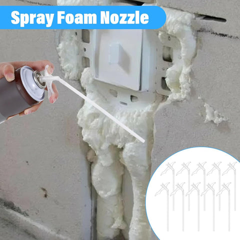 Xindojuz 10 Pcs Attractive Spray Foam Nozzles, Expanding Spray Foam Nozzle Replacement Tubes, Gap Filling Insulating Sprays Replacement Tube for DIY Spraying as Shown Industrial Adhesives