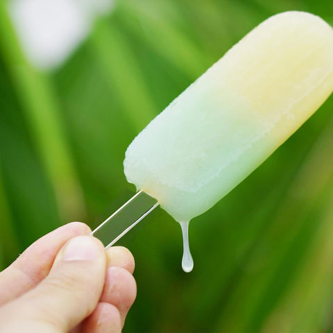 50 Pcs Acrylic Popsicle Sticks Reusable Cake Pop Mold Mirror Ice Pop Sticks Ice Cream Cakesicle Mold for Home Candy Cake Gifts Party (Transparent)