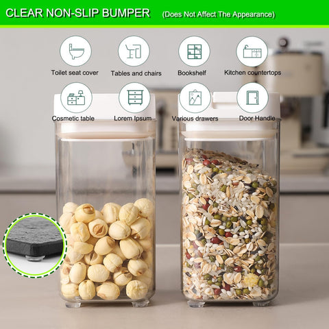 Cabinet Bumpers Soft Self-Adhesive Clear Rubber Bumper- Cabinet Door pumpers dots Clear Cabinet stoppers Furniture Noise Reducing Silicone Rubber Bumper Extremely Durable(96Pcs)
