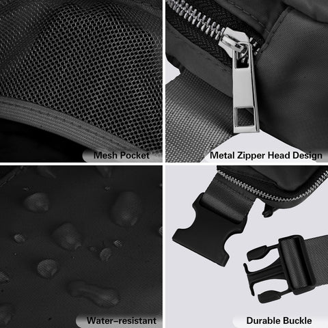Mini Black Fanny Pack for Women & Men,Valentines Day Gifts for Girls Teens Kids Daughter Sister Her,Trendy Stuff Crossbody Bags Cute Everywhere Belt Bags.(Black)