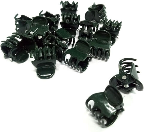 Orchid & Plant Support Clips - 100 Pcs Dark Green Garden Cymbidium Clips to Keep Stems & Vines Upright