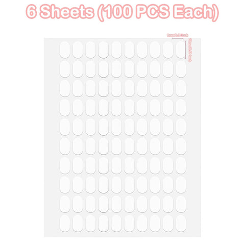600Pcs Double Sided Dots Glue, Clear Sticky Tack Putty Removable, Sticky Gel Dots Tacky Putty Crafts Mounting Putty, No Trace Poster Putty Sticky Tack for Wall Hanging (0.51 X 0.31 Inches)