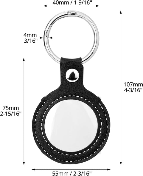 Coin Holder Keychain, 2 Pack Double-Sided Transparent Coin Display Case for AA Medallions, Challenge Coins, and Recovery Chips - Coin Collection Holder