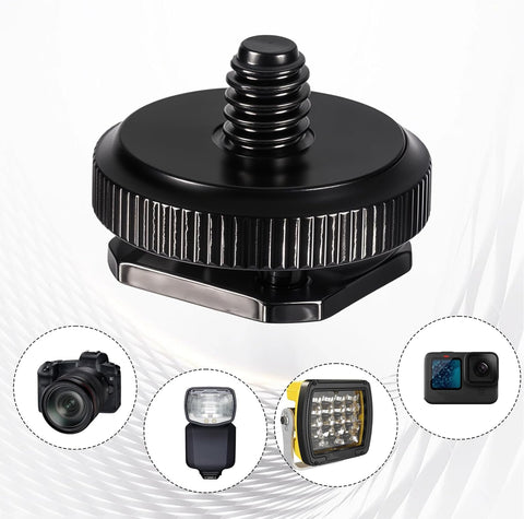 4 Pcs 1/4 Inch Camera Adapter Screws, Compatible with Versatile Flash Hot Shoe Mounts for DSLR Camera Rigs, Tripods, Mounting Accessories