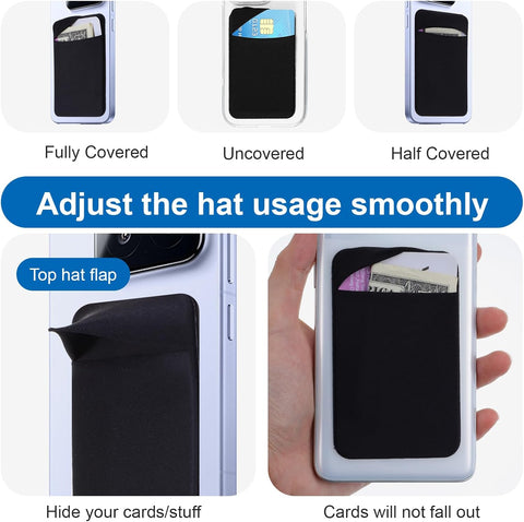3PCS Wallet Key Holder, Slim Card Holder Minimalist Wallet for Men-Small Card Key Holders Slim Cards Holders of Phone Back