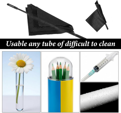 6Pcs Flute Cleaning Kit, 3Pcs Flute Cleaning Rod with 3Pcs Cleaner Polishing Cloth, Flutes Cleaner Swabs Stick Tools for Flutes Maintenance