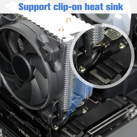4 PCS AM5 CPU Bracket AM5 Motherboard CPU Cooler Fan Bracket, Desktop Computer Fan Retainer with Screws Black