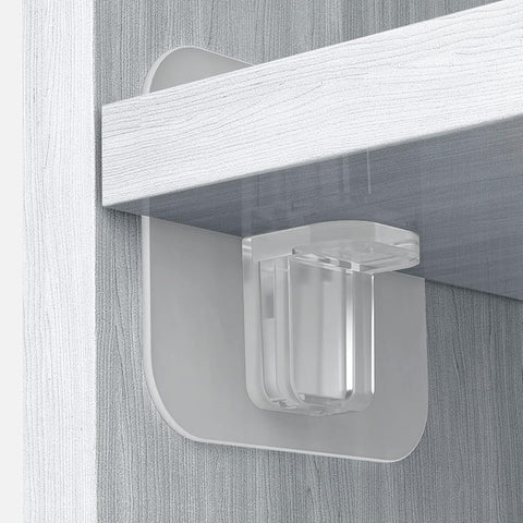 12 Pcs Punch Free Shelf Support Pegs Self Adhesive Shelves Clips Shelf Pegs for Shelves No Drill Shelf Bracket Holders Pin for Kitchen Cabinet Book Shelves Closet Clapboard Layer (1-Peg)