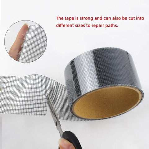 3-Layer Strong Waterproof Adhesive Screen Repair Tape - Instantly Fix Holes & Tears Fiberglass Kit Gray (1.97x78.7 Inches)