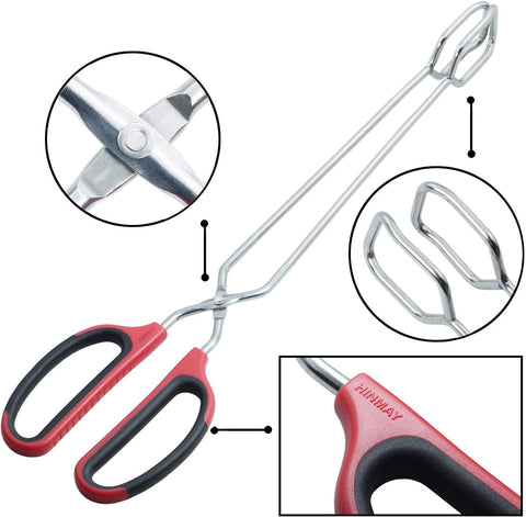 Extra Long Scissor Tongs 16-Inch Stainless Steel Barbecue Grilling Tongs