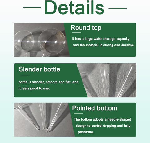 8 Pcs Clear Plant Watering Globes,Plastic Self-Watering Bulbs,Automatic Watering Globes,Garden Water Device for Plant Indoor Outdoor