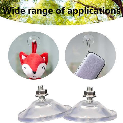 6 Pcs Strong Thickened Sucker Suction Cup Clear PVC Sucker Pads with M6 x 14 Thread Screw Extra Strong Adhesive Glass Suction Holder