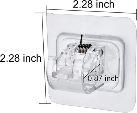 4PCS No Drill Curtain Rod Brackets, Self Adhesive Curtain Rod Holder Hooks, Nail Free Adjustable Curtain Rod Hooks Curtain Hangers Wall Mount Holder for Bathroom Kitchen Home Bathroom & Hotel