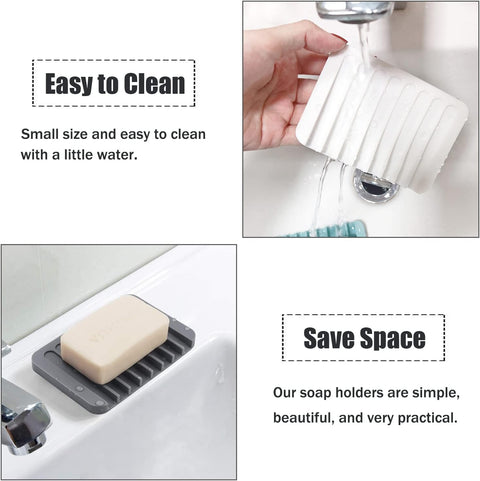 Soap Dish Holder for Shower, Self Draining Soap Tray for Bathroom, Extend Soaps Life and Keep Dry