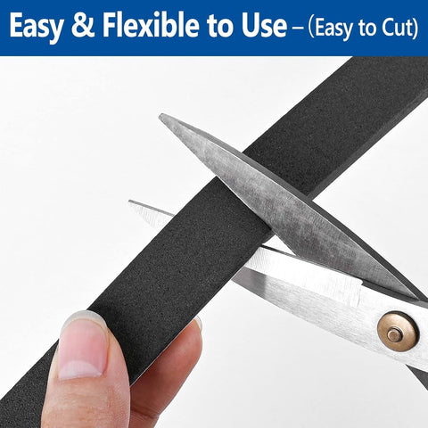Self Adhesive Foam Tape Weatherstrip 1/2In x 1/4In x 42Ft High Density Foam Insulation Strips Seal Weather Stripping with Strong Adhesive for Door and Window Sound Isolation Soundproofing