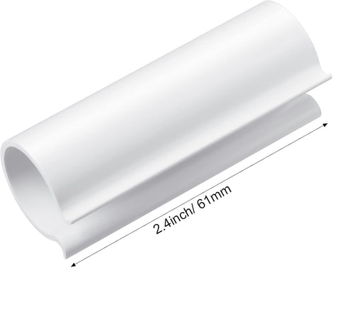 32 Pcs PVC Pipe Clips Pool Cover Clamps for Above Ground Pool Greenhouses, Row Covers, Garden, Shelters, Bird Protection, 2.4 Inch Long(for 1/2 Inch PVC Pipe,White)