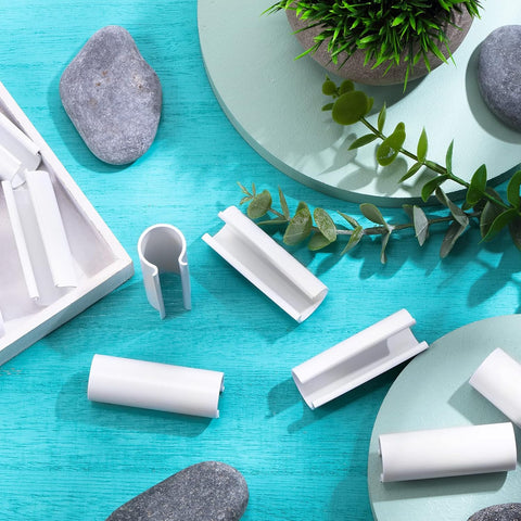 32 Pcs PVC Pipe Clips Pool Cover Clamps for Above Ground Pool Greenhouses, Row Covers, Garden, Shelters, Bird Protection, 2.4 Inch Long(for 1/2 Inch PVC Pipe,White)