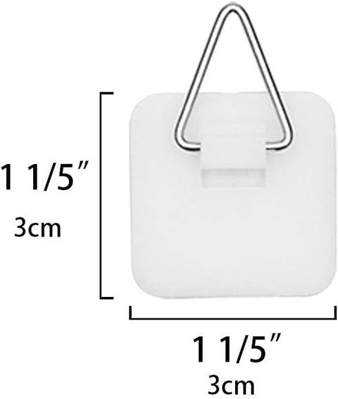 1.25 Inch Invisible Adhesive Plate Hanger Set Vertical Plate Holders for The Wall (20 Pack)