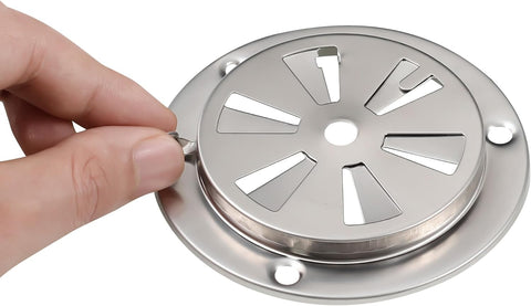 Stainless Steel BBQ Smoker Air Vent - Adjustable Grill Damper for Controlling Airflow - Replacement Parts for Grill and Smoker Vents - 1 Pack
